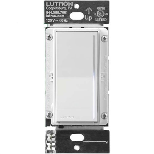 Lutron Sunnata RRST-PRO-N-GL RadioRA 3 PRO LED+ RF Touch Single Pole/ Multi-Location Dimmer in Glacier White