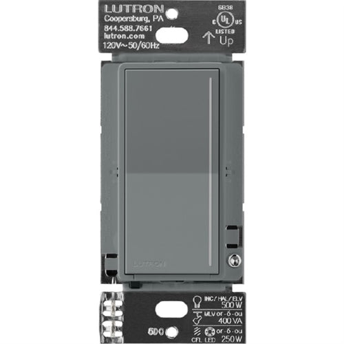 Lutron Sunnata RRST-PRO-N-SL RadioRA 3 PRO LED+ RF Touch Single Pole/ Multi-Location Dimmer in Slate