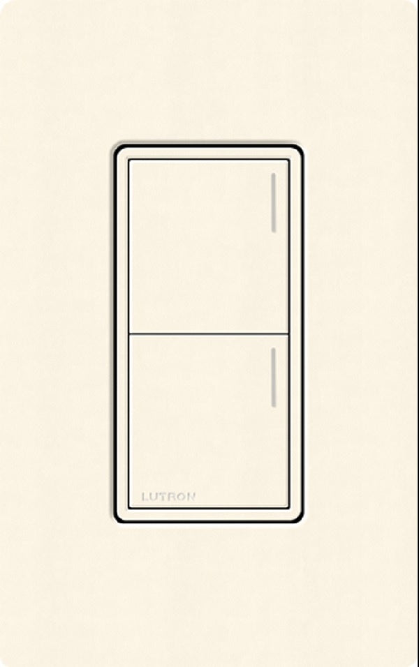 Lutron RRST-W2B-BI RadioRA 3 Sunnata RF Keypad, 2-Button Keypad in Biscuit