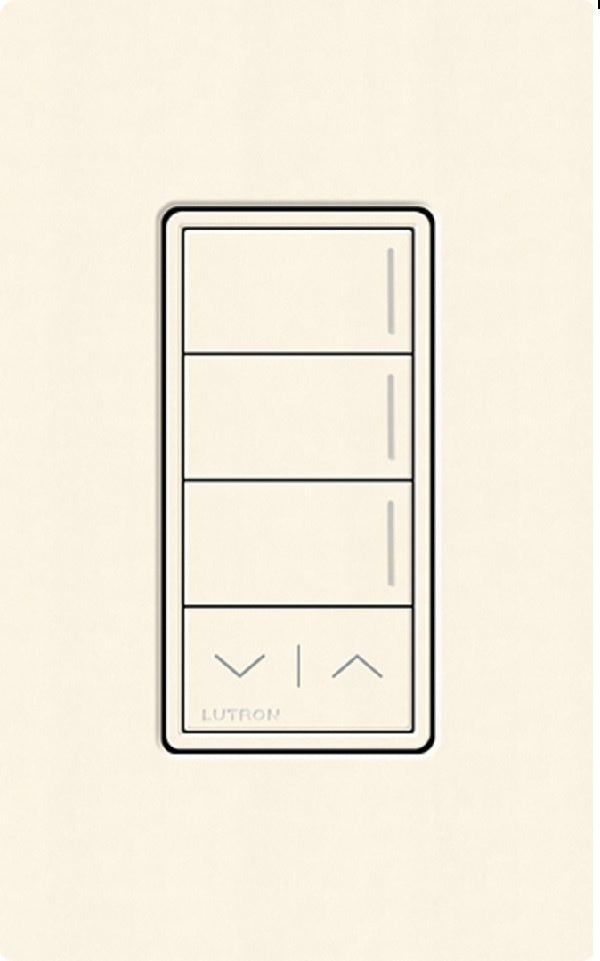 Lutron RRST-W3RL-BI RadioRA 3 Sunnata RF Keypad, 3-Button with Raise/Lower Keypad in Biscuit