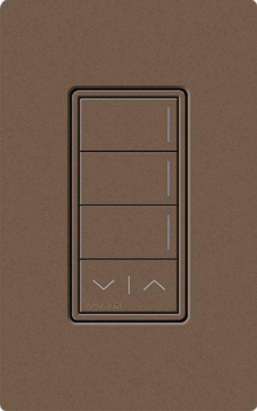Lutron RRST-W3RL-EP RadioRA 3 Sunnata RF Keypad, 3-Button with Raise/Lower Keypad in Espresso