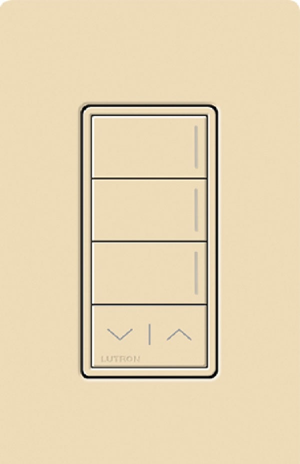 Lutron RRST-W3RL-IV RadioRA 3 Sunnata RF Keypad, 3-Button with Raise/Lower Keypad in Ivory