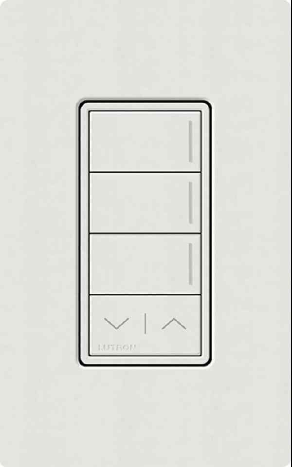 Lutron RRST-W3RL-LG RadioRA 3 Sunnata RF Keypad, 3-Button with Raise/Lower Keypad in Lunar Gray