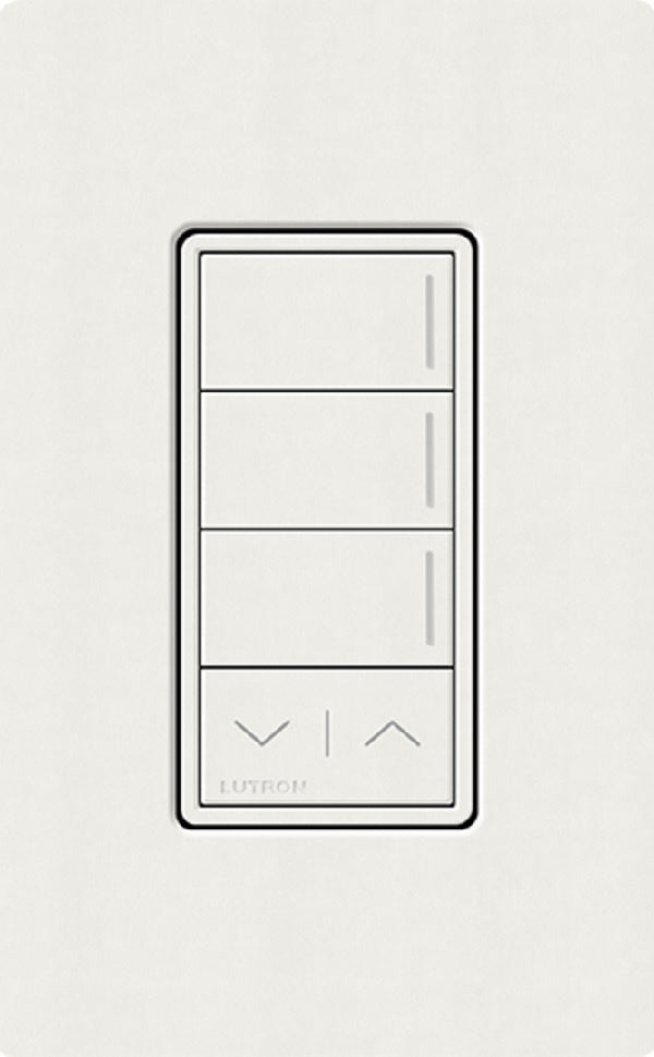 Lutron RRST-W3RL-RW RadioRA 3 Sunnata RF Keypad, 3-Button with Raise/Lower Keypad in Architectural White