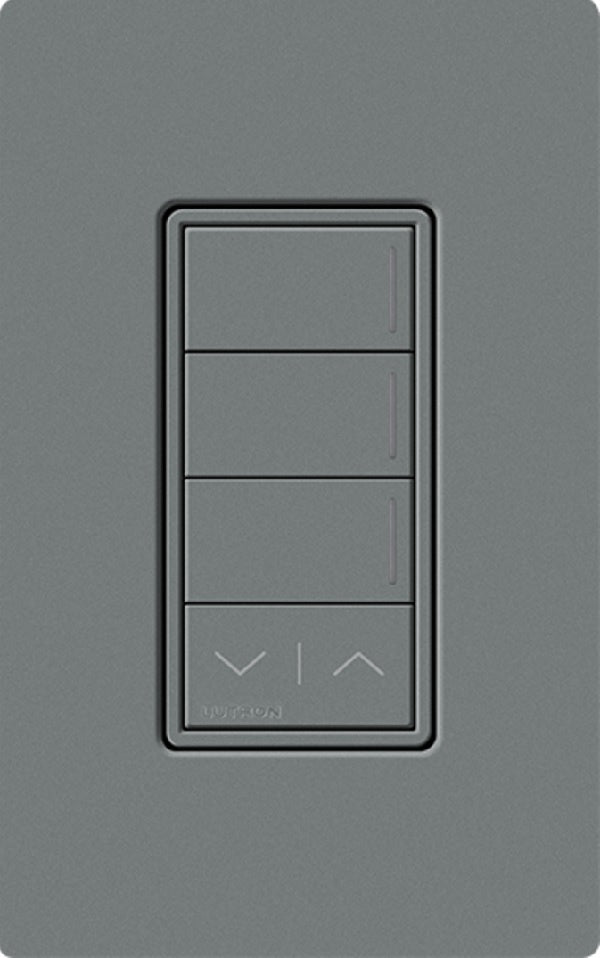 Lutron RRST-W3RL-SL RadioRA 3 Sunnata RF Keypad, 3-Button with Raise/Lower Keypad in Slate