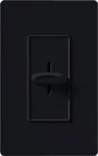 Lutron S-1000-BL Skylark 1000W Incandescent / Halogen Single Pole Slide-to-Off Dimmer in Black