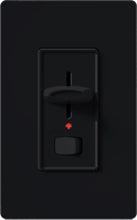 Lutron S-600PNLH-BL Skylark 600W Incandescent / Halogen Single Pole Preset Dimmer with Locator Light in Black