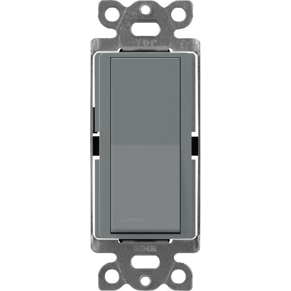 Lutron SC-1PS-SL Claro Satin 15A Single Pole Switch in Slate