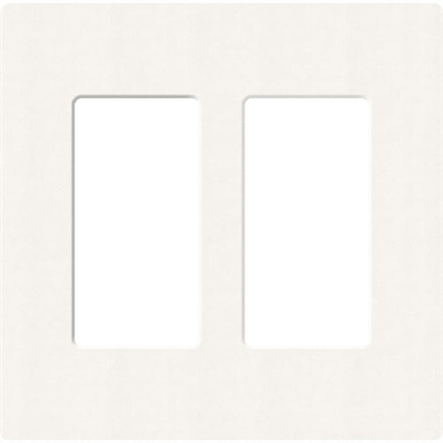 Lutron SC-2-BW Claro Satin Screwless Wallplate 2 Gang in Brilliant White