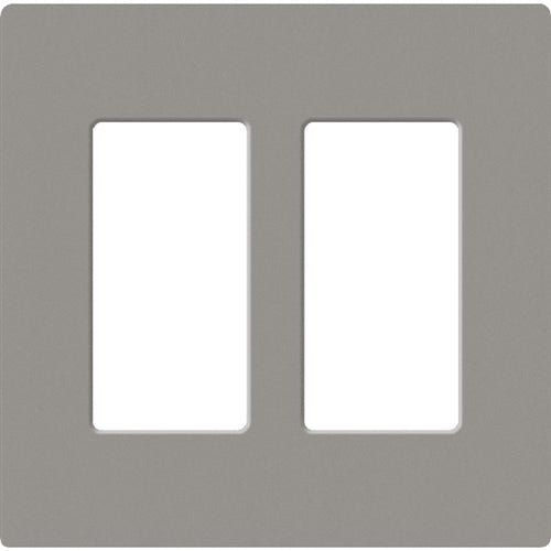Lutron SC-2-CS Claro Satin Screwless Wallplate 2 Gang in Cobblestone