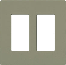 Lutron SC-2-GB Claro Satin Screwless Wallplate 2 Gang in Greenbriar