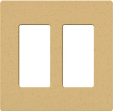 Lutron SC-2-GS Claro Satin Screwless Wallplate 2 Gang in Goldstone