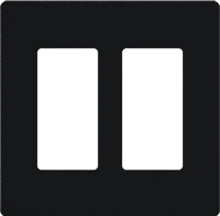 Lutron SC-2-MN Claro Satin Screwless Wallplate 2 Gang in Midnight