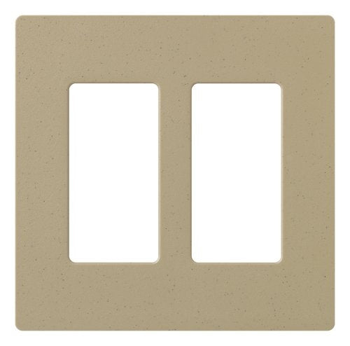 Lutron SC-2-MS Claro Satin Screwless Wallplate 2 Gang in Mocha Stone