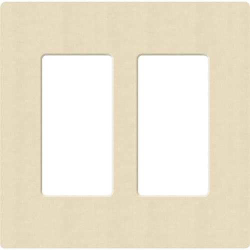 Lutron SC-2-SD Claro Satin Screwless Wallplate 2 Gang in Sand