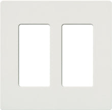 Lutron SC-2-SW Claro Satin Screwless Wallplate 2 Gang in Snow