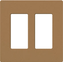 Lutron SC-2-TC Claro Satin Screwless Wallplate 2 Gang in Terracotta