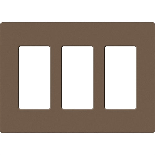 Lutron SC-3-EP Claro Satin Screwless Wallplate 2 Gang in Espresso
