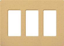 Lutron SC-3-GS Claro Satin Screwless Wallplate 3 Gang in Goldstone