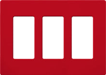 Lutron SC-3-HT Claro Satin Screwless Wallplate 3 Gang in Hot