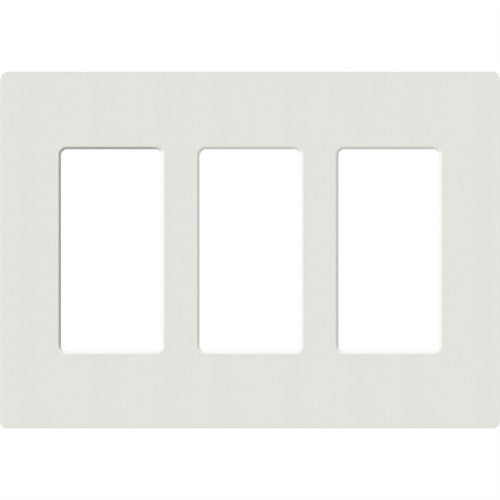 Lutron SC-3-LG Claro Satin Screwless Wallplate 2 Gang in Lunar Gray
