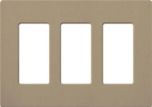 Lutron SC-3-MS Claro Satin Screwless Wallplate 3 Gang in Mocha Stone