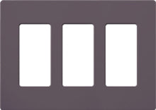 Lutron SC-3-PL Claro Satin Screwless Wallplate 3 Gang in Plum