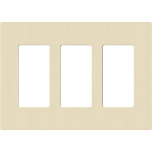 Lutron SC-3-SD Claro Satin Screwless Wallplate 2 Gang in Sand