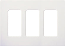 Lutron SC-3-SW Claro Satin Screwless Wallplate 3 Gang in Snow