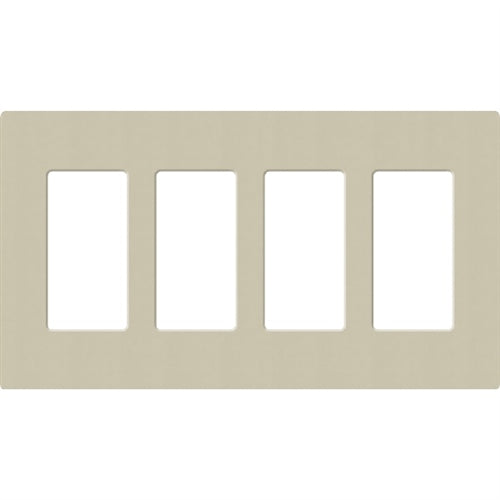 Lutron SC-4-CY Claro Satin Screwless Wallplate 4 Gang in Clay