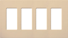 Lutron SC-4-DS Claro Satin Screwless Wallplate 4 Gang in Desert Stone