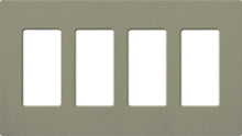 Lutron SC-4-GB Claro Satin Screwless Wallplate 4 Gang in Greenbriar