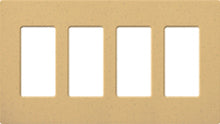 Lutron SC-4-GS Claro Satin Screwless Wallplate 4 Gang in Goldstone