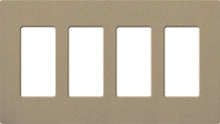 Lutron SC-4-MS Claro Satin Screwless Wallplate 4 Gang in Mocha Stone