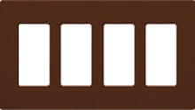 Lutron SC-4-SI Claro Satin Screwless Wallplate 4 Gang in Sienna
