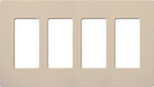 Lutron SC-4-TP Claro Satin Screwless Wallplate 4 Gang in Taupe
