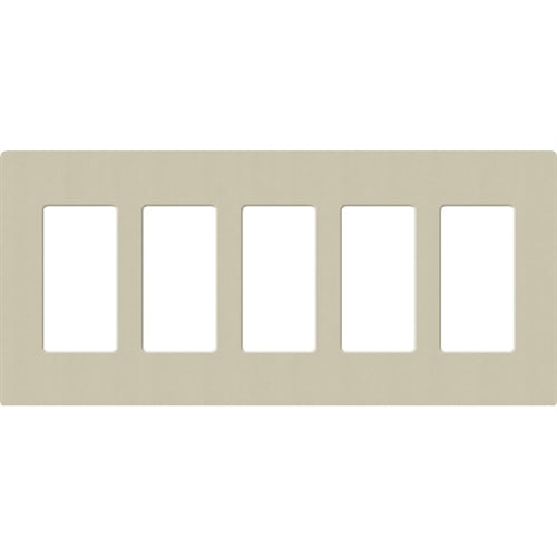 Lutron SC-5-CY Claro Satin Screwless Wallplate 5 Gang in Clay