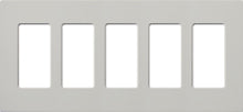 Lutron SC-5-PD Claro Satin Screwless Wallplate 5 Gang in Palladium