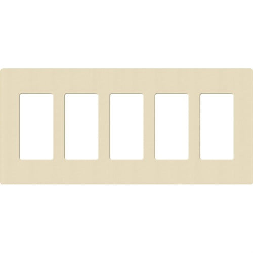 Lutron SC-5-SD Claro Satin Screwless Wallplate 5 Gang in Sand