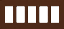 Lutron SC-5-SI Claro Satin Screwless Wallplate 5 Gang in Sienna