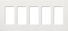 Lutron SC-5-SW Claro Satin Screwless Wallplate 5 Gang in Snow
