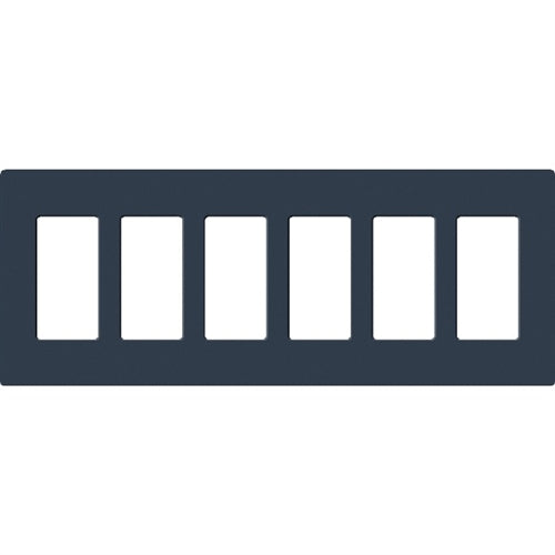 Lutron SC-6-DE Claro Satin Screwless Wallplate 5 Gang in Deep Sea