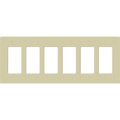 Lutron SC-6-SA Claro Satin Screwless Wallplate 5 Gang in Sage