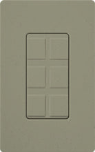 Lutron SC-6PF-GB Claro Satin Field Customizable Multi Port Frame in Greenbriar