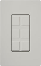 Lutron SC-6PF-PD Claro Satin Field Customizable Multi Port Frame in Palladium