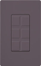 Lutron SC-6PF-PL Claro Satin Field Customizable Multi Port Frame in Plum