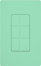 Lutron SC-6PF-SG Claro Satin Field Customizable Multi Port Frame in Sea Glass
