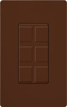 Lutron SC-6PF-SI Claro Satin Field Customizable Multi Port Frame in Sienna