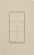 Lutron SC-6PF-ST Claro Satin Field Customizable Multi Port Frame in Stone