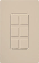 Lutron SC-6PF-TP Claro Satin Field Customizable Multi Port Frame in Taupe